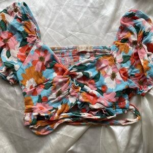 Altar'd State Multicolor Floral Blouse